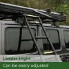 图片 rustmade Triangle Aluminum Black Hard Shell Grey Roof Tent with Roof Rack Scout Plus Collection