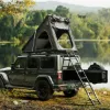 图片 rustmade Triangle Aluminum Black Hard Shell Grey Roof Tent with Roof Rack Scout Plus Collection