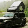 图片 rustmade Triangle Aluminum Black Hard Shell Grey Roof Tent with Roof Rack Scout Plus Collection