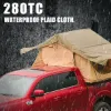 图片 The rooftop tent comes with 280TC 2000 waterproof plaid and is used as a camping essentials mobile home