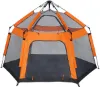 图片 3-4 Person Camping Instant Pop Up Tent, Awning Waterproof Double Layer 4 Season Light Tent, Suitable for Hiking, Fishing, Beach
