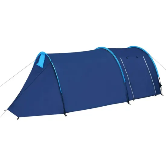 图片 Waterproof camping tent for 4 people navy/light blue