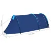 图片 Waterproof camping tent for 4 people navy/light blue
