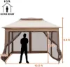 图片 Bosonshop 10.5' x 10.5' Pop-up Canopy Gazebo Tent with Mesh Sidewall Height Adjustable Outdoor Party Tent