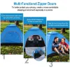 图片 4 person camping waterproof tent pop-up tent instant set up tent with 2 mosquito net doors tote bag folding for 4 seasons