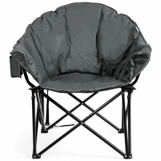 图片 Folding camping moon upholstered chair with handbag