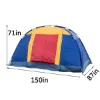 图片 Bosonshop outdoor 8 person camping tent is easy to set up a party large tent for travel hiking with carrying bag; blue