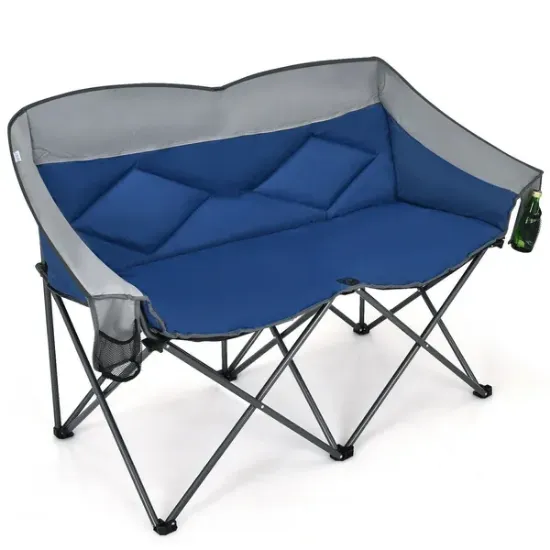 图片 Folding camping chair with bag and padded backrest