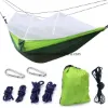 图片 Double Camping Hammock with Mosquito Net Nylon Fabric Hammock for Beach, Travel, Hiking, Mountain, Adventure, Outdoor Jungle