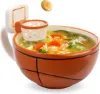 图片 Mug with hoop | Ceramic coffee and hot chocolate cups; Cereal; Soup Bowl |16OZ Cup | Best novelty gift ideas for coaches; Father; Mom; Child; Birthday; Basketball and all sports lovers