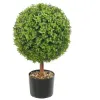 图片 VEVOR 2x Artificial Boxwood Ball Ø40,6cm Garden Deco Boxwood in Flowerpot Ball Artificial Boxwood Ball Artificial Plant made of PE, Wood, PP incl. 4 pcs. Decorative butterflies and 10 pcs. Replacement