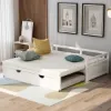 图片 Extending Daybed with Trundle, Wooden Daybed with Trundle