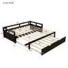 图片 Extending Daybed with Trundle, Wooden Daybed with Trundle
